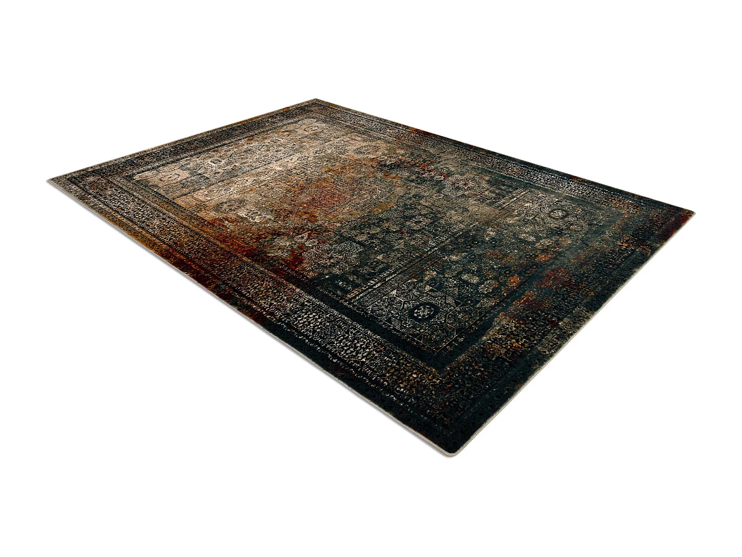 Tapijt OMEGA MAMLUK Rozet vintage smaragd 100x150 cm
