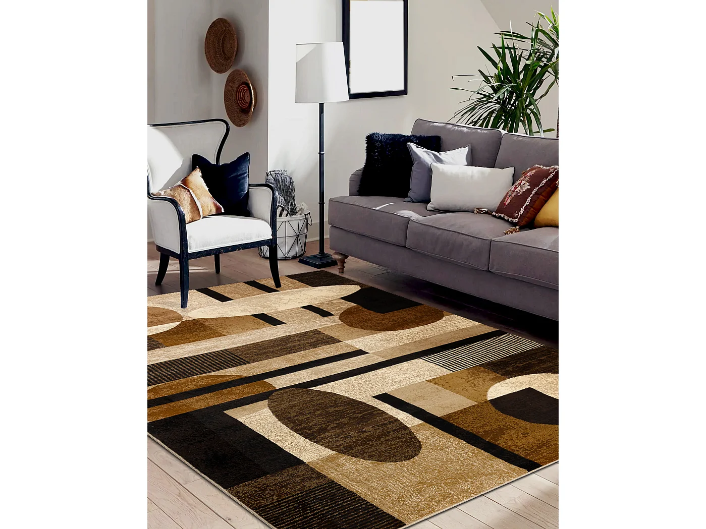 Dywan ROYAL 5376 Geometryczny, Koła - beż / krem 200x290 cm