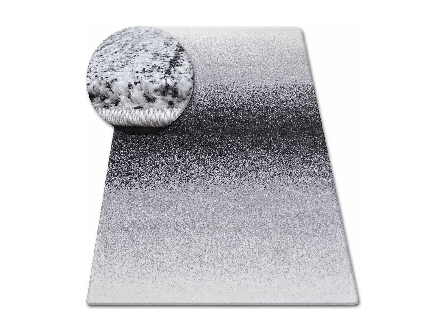 Tapijt SHADOW 8621 ZWART / wit  80x150 cm