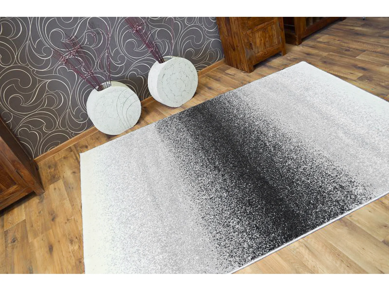 Tapis SHADOW 8621 noir / blanc 80x150 cm