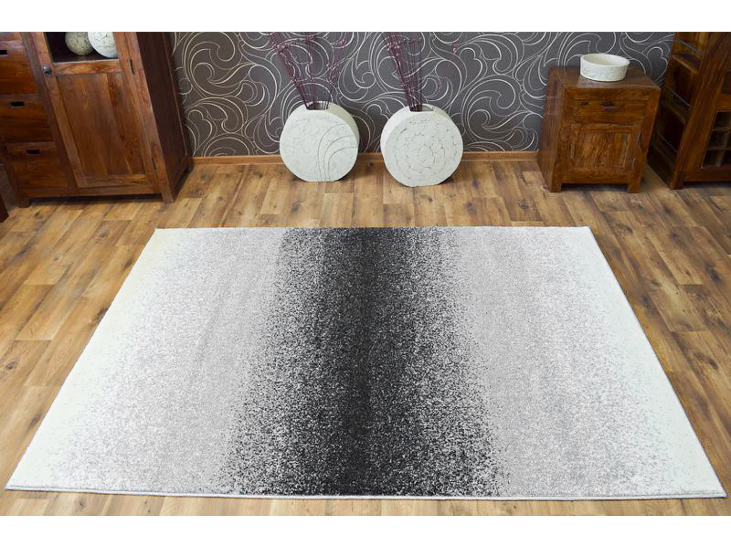 Tapis SHADOW 8621 noir / blanc 80x150 cm