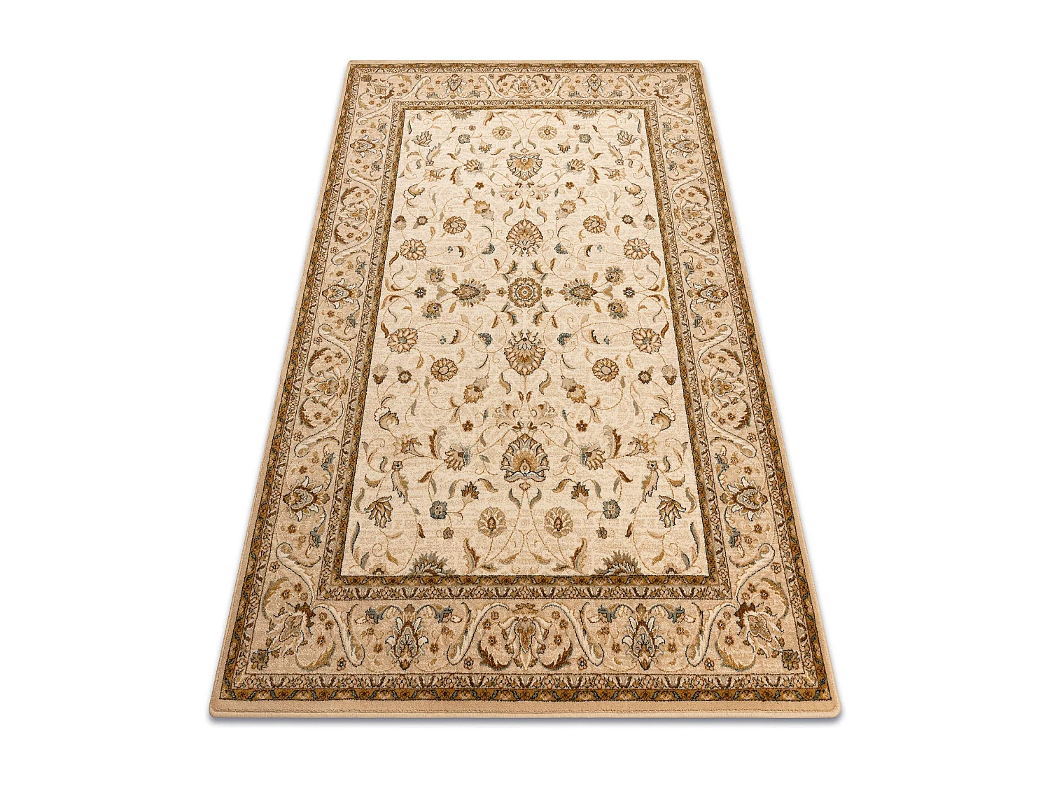 Tapis en laine OMEGA ARIES fleurs perle 100x150 cm