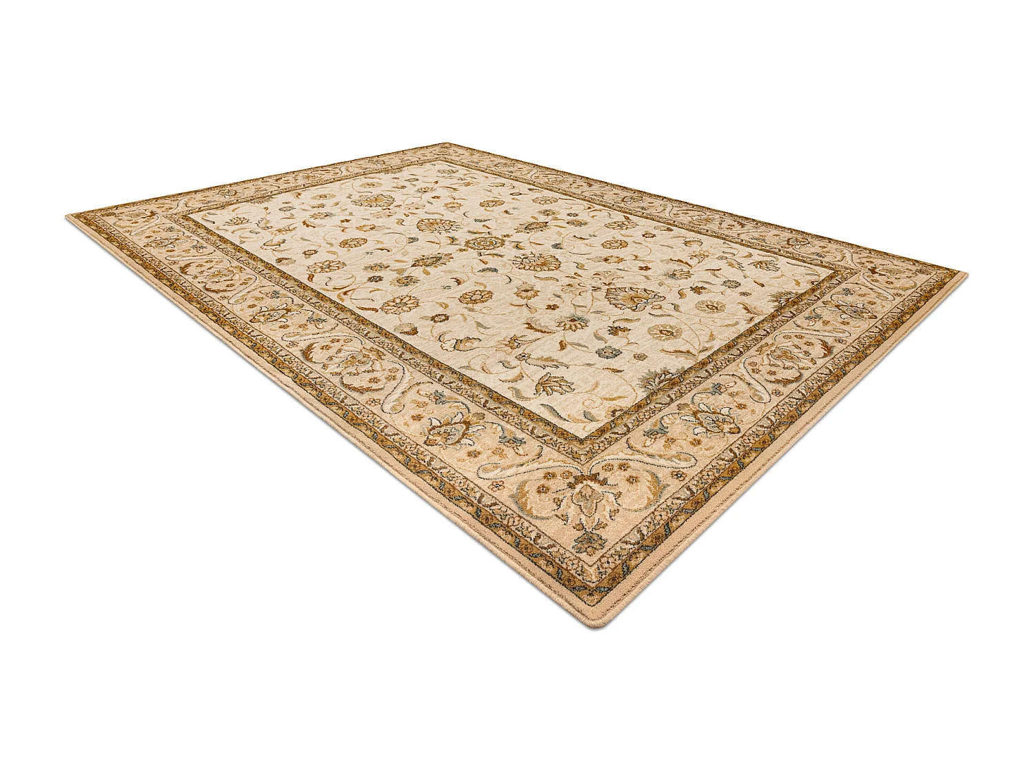Tapis en laine OMEGA ARIES fleurs perle 100x150 cm