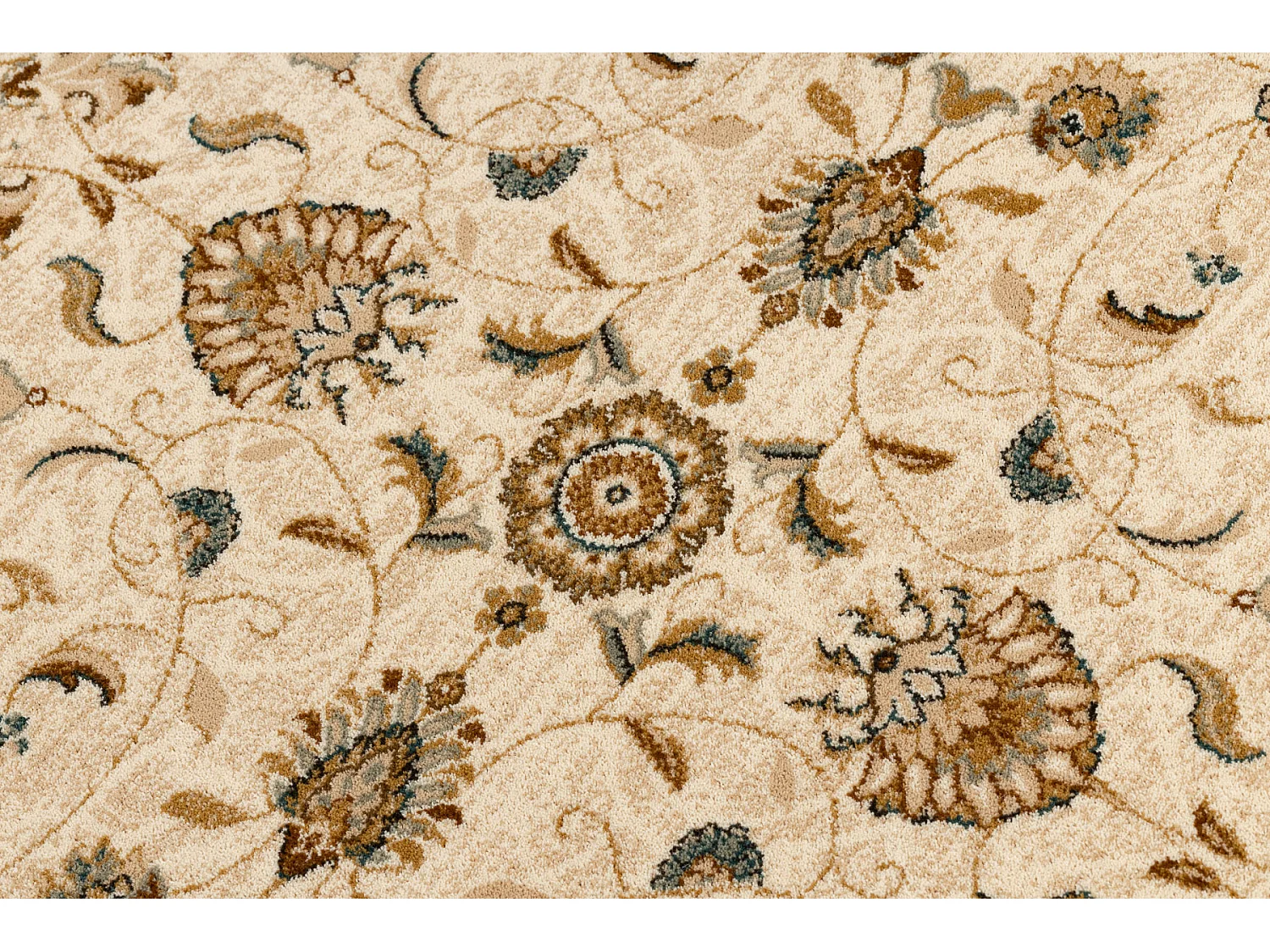 Tapis en laine OMEGA ARIES fleurs perle 100x150 cm