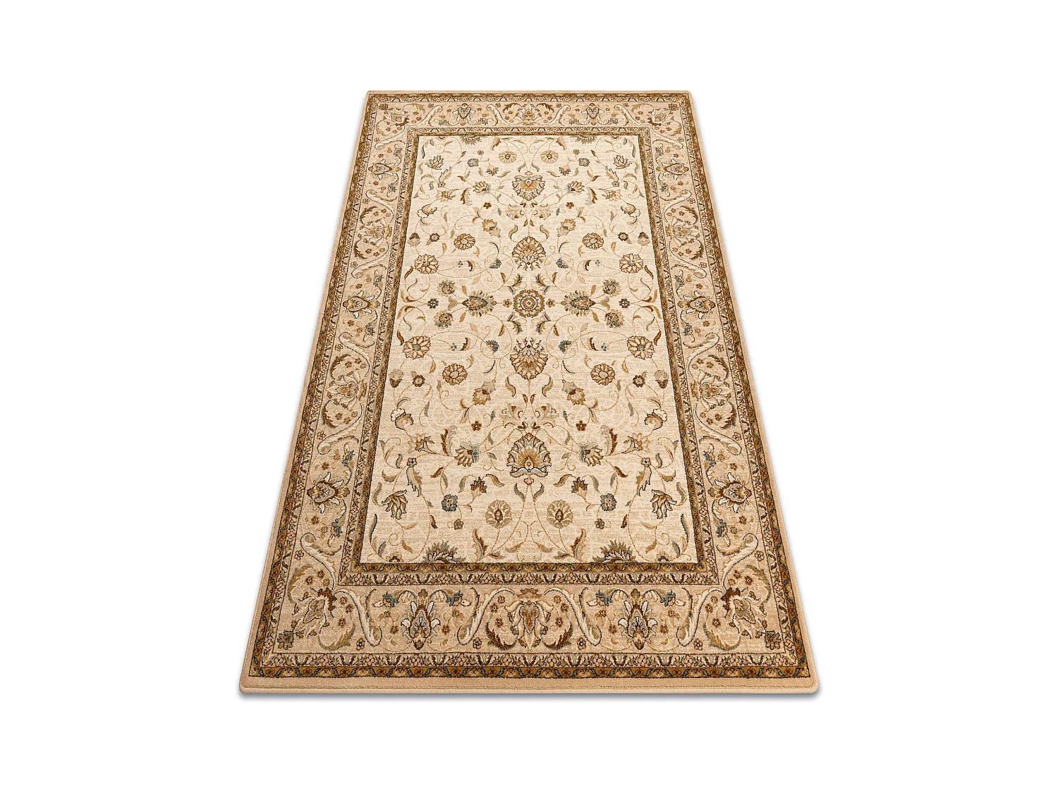 Tapis en laine OMEGA ARIES fleurs perle 100x150 cm