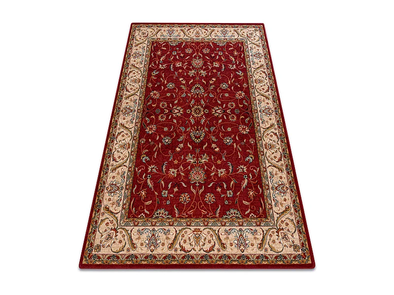 Wollteppich OMEGA ARIES Blumen ruby 100x150 cm