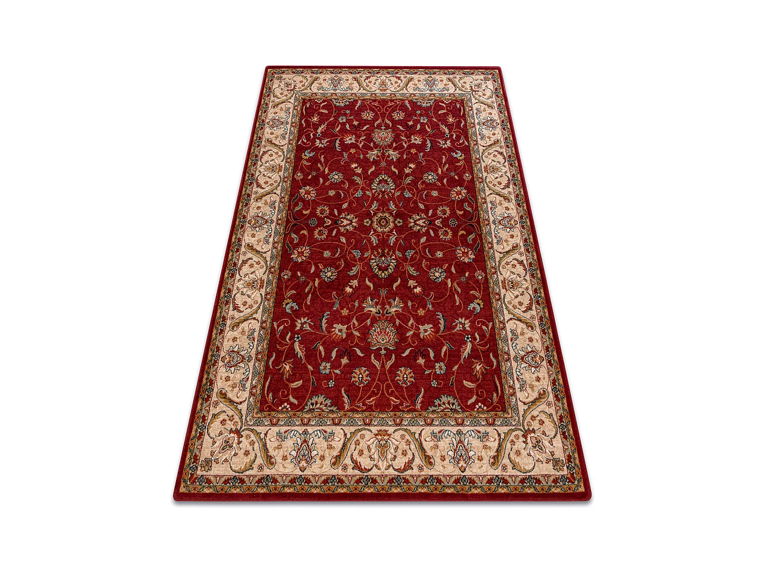 Tapis en laine OMEGA ARIES fleurs rubis 100x150 cm