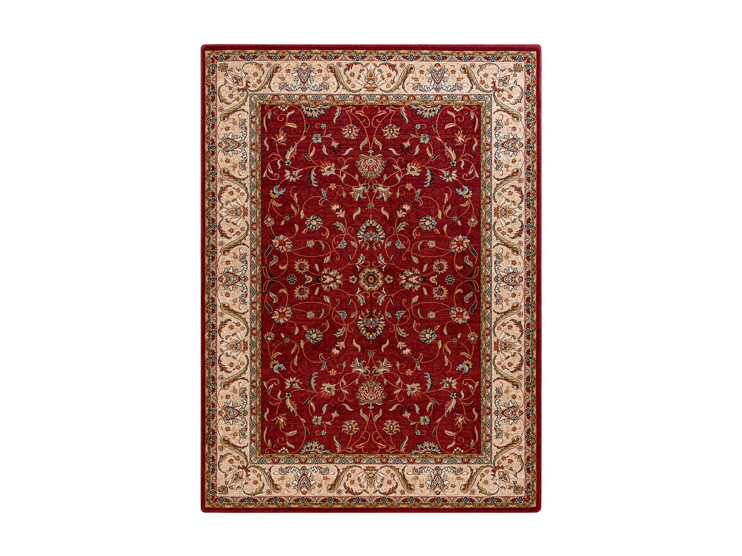 Wollteppich OMEGA ARIES Blumen ruby 100x150 cm