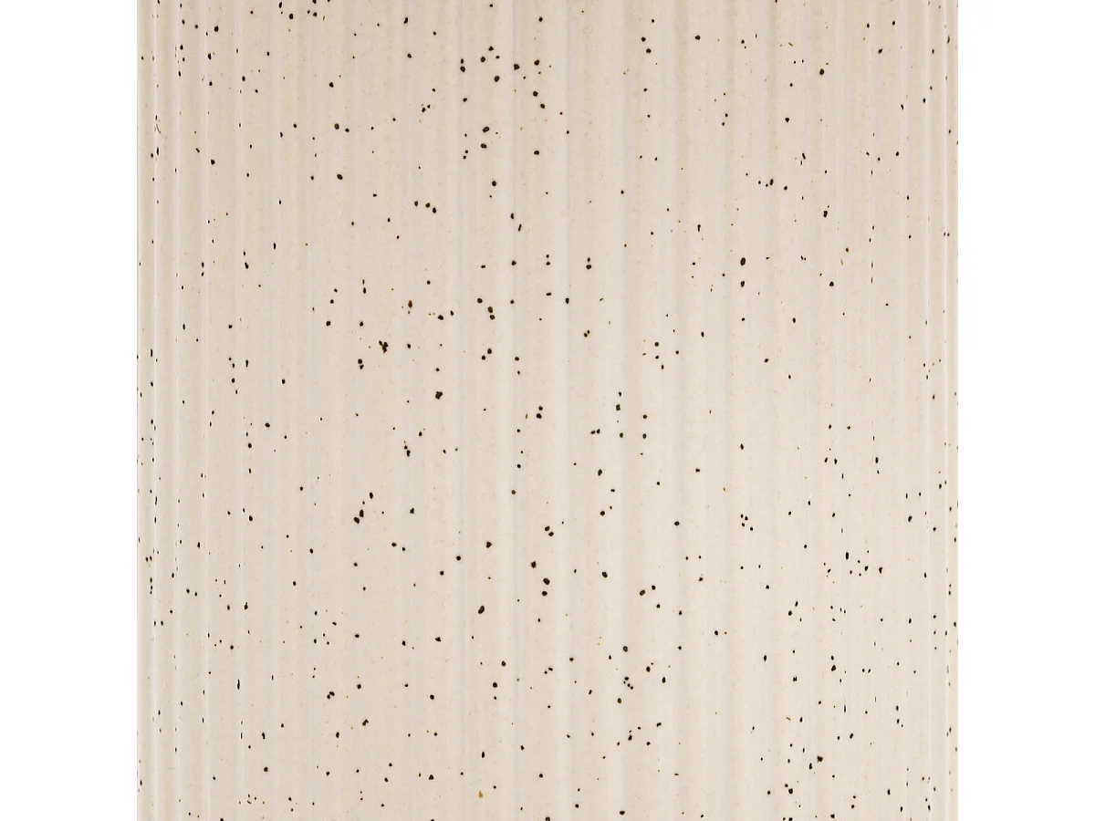 Lampe à poser en porcelaine Beige moucheté et abat-jour en Tetron coton H 38 cm