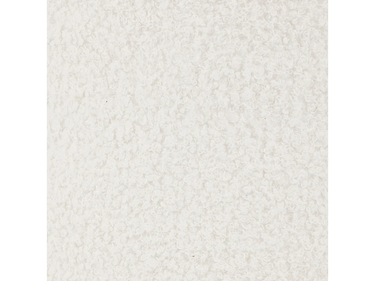 Lampe à poser en métal Doré et abat-jour en Bouclettes Blanches H 49 cm