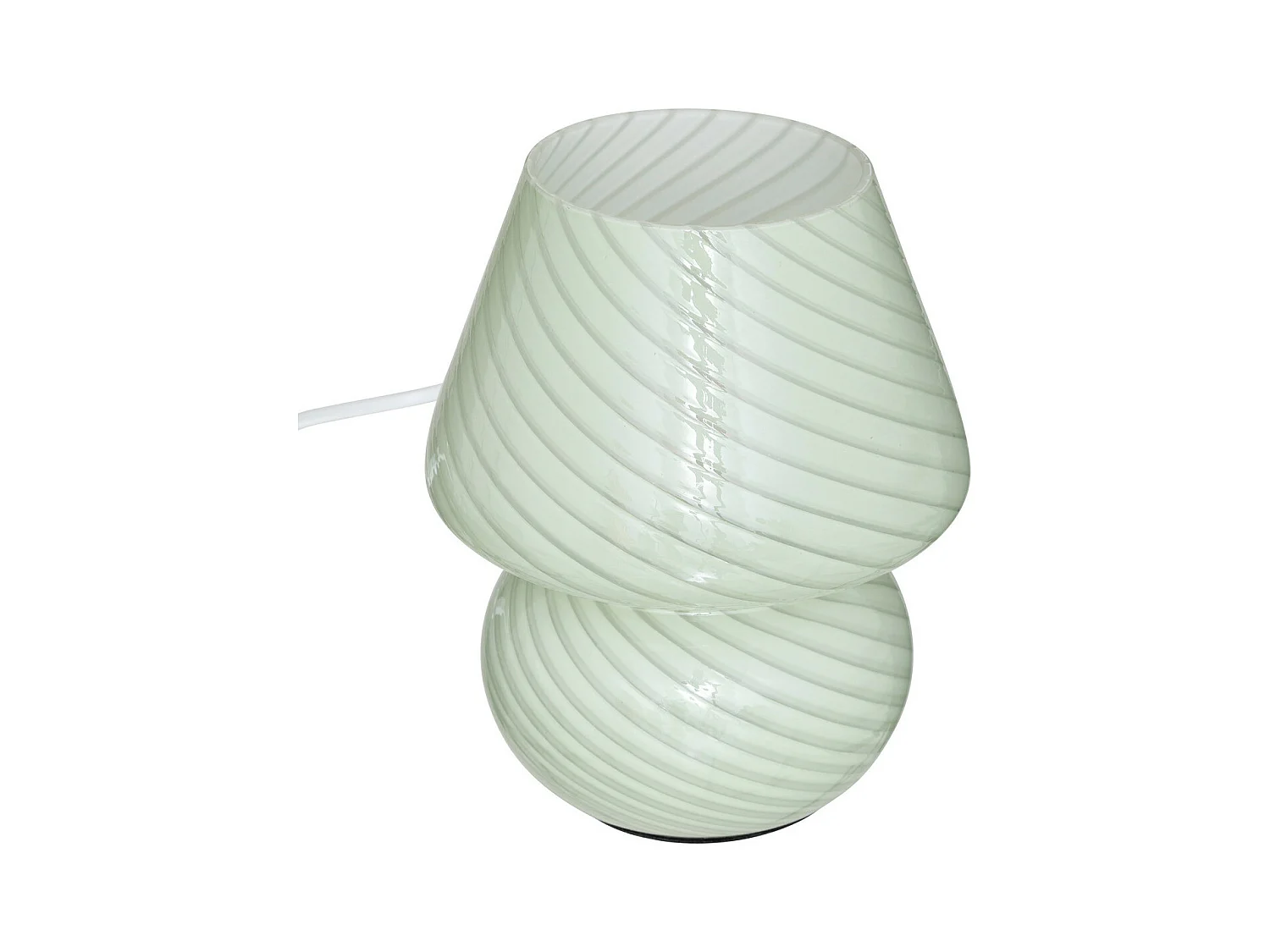 Lampe champignon en Verre Vert clair D 15 x H 18.5 cm