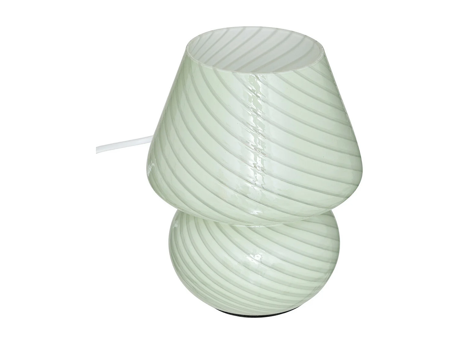 Lampe champignon en Verre Vert clair D 15 x H 18.5 cm