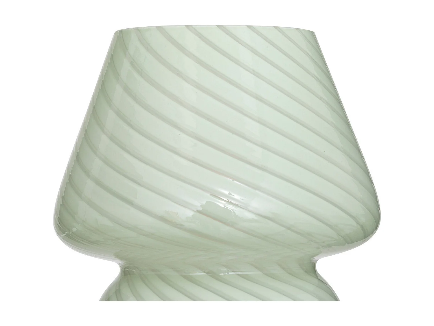 Lampe champignon en Verre Vert clair D 15 x H 18.5 cm