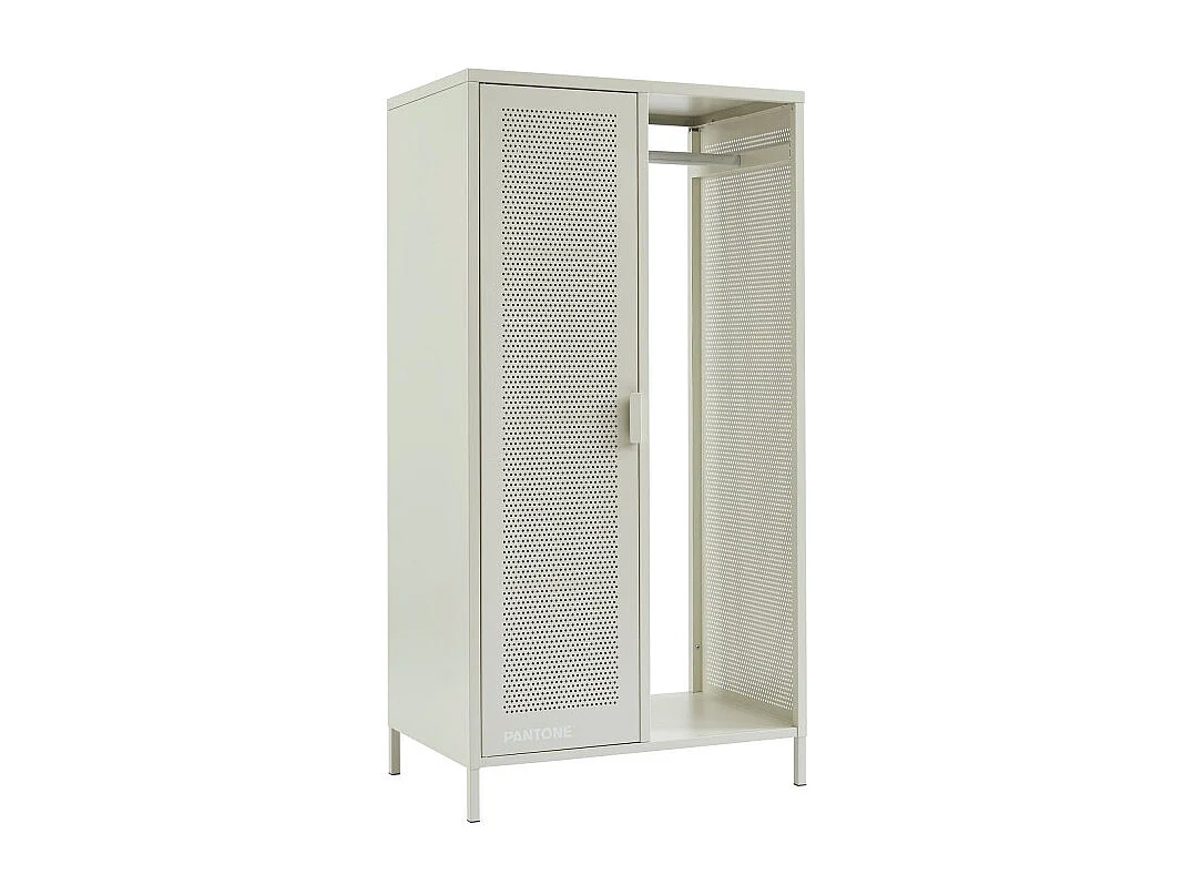 Nino - Vestiaire d'entrée 1 porte en métal PANTONE H145cm - Beige