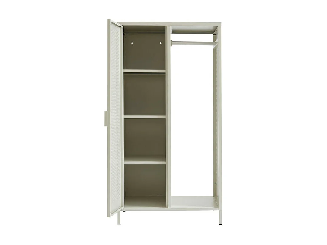 Nino - Vestiaire d'entrée 1 porte en métal PANTONE H145cm - Beige