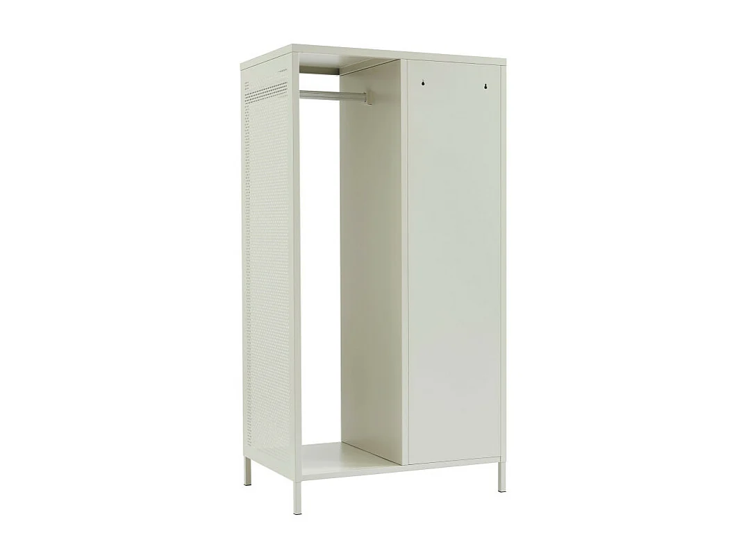 Nino - Vestiaire d'entrée 1 porte en métal PANTONE H145cm - Beige