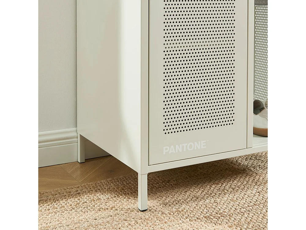 Nino - Vestiaire d'entrée 1 porte en métal PANTONE H145cm - Beige