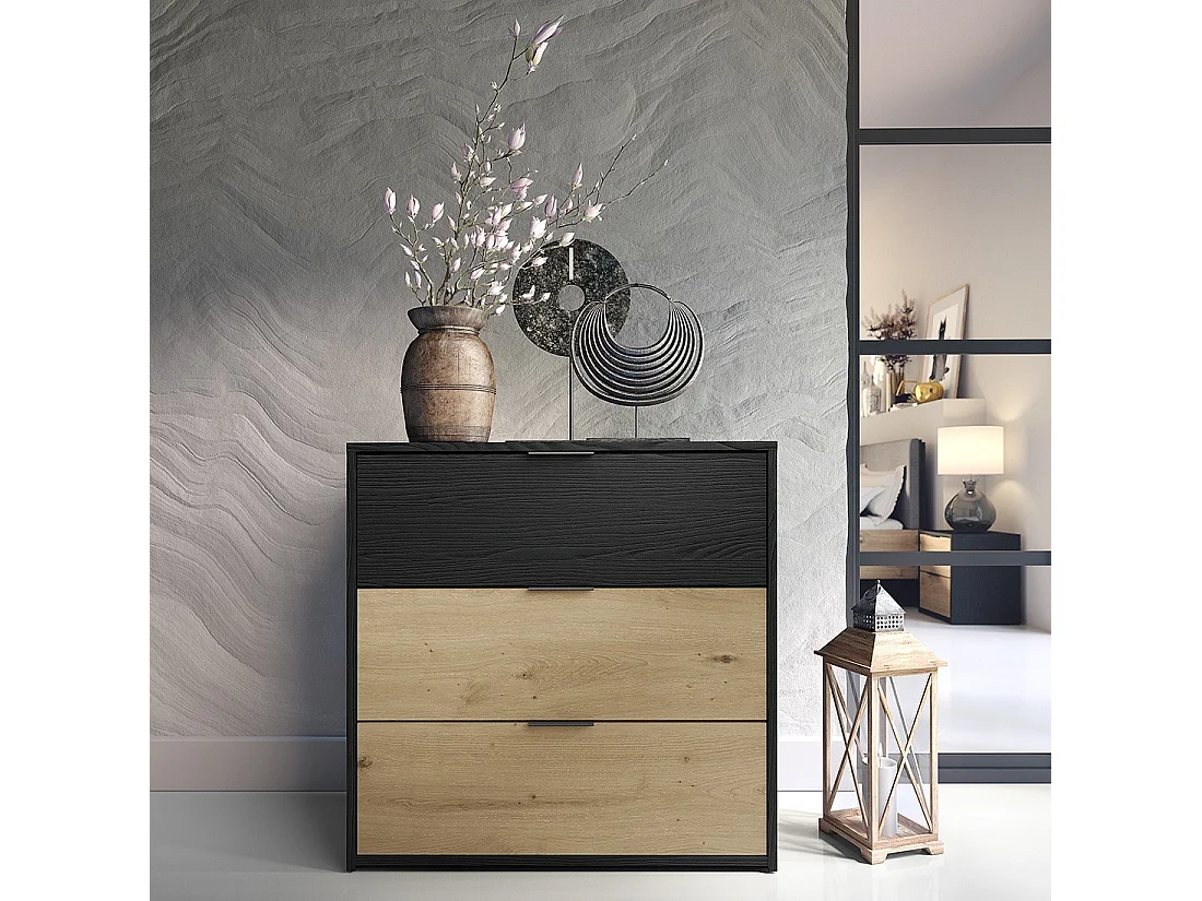 Commode MELODY - Design Moderne avec 3 Tiroirs