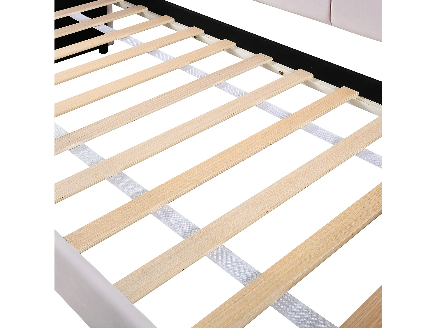 90 x 200 cm großes Tagesbett mit LED + 90 x 190 cm großes Ausziehbett – mit Samtstoff gepolstert – Rosa (Matratze nicht im Lieferumfang enthalten)