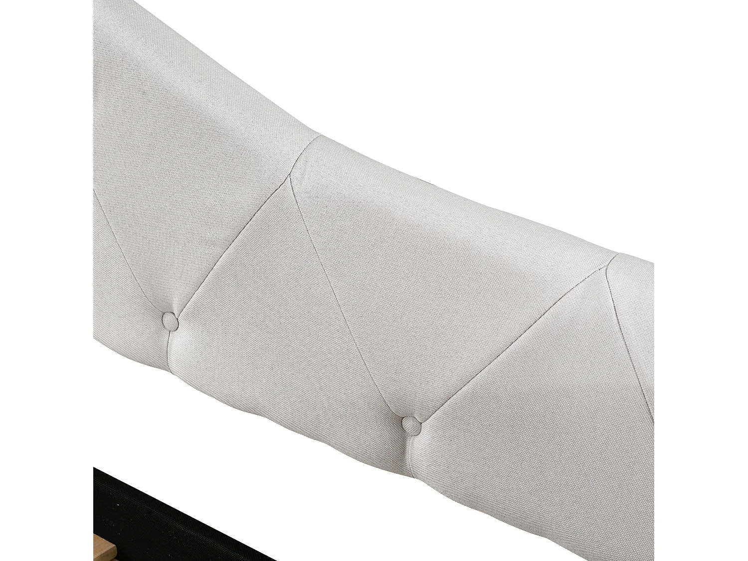 Lit banquette 90x200cm + lit gigogne 90x190cm - capitonné en tissu lin - Beige (matelas non inclus)