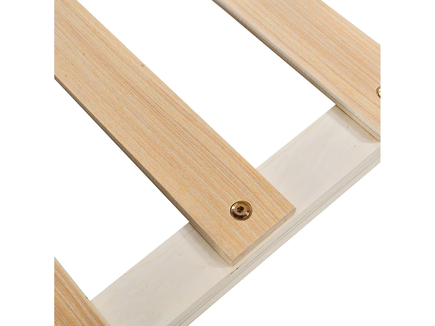 Lit banquette 90x200cm + lit gigogne 90x190cm - capitonné en tissu lin - Beige (matelas non inclus)