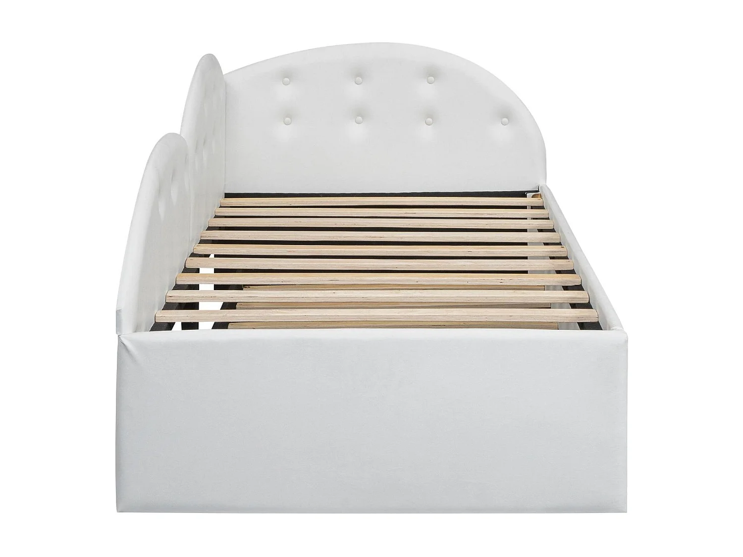 Divano letto 90x200 cm in ecopelle + letto estraibile 80x190 cm - Bianco