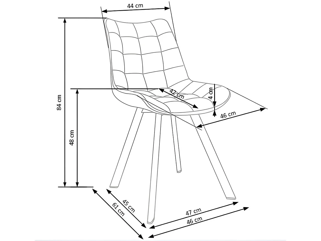 Stoel K332/Stoffen Bekleding/Groen