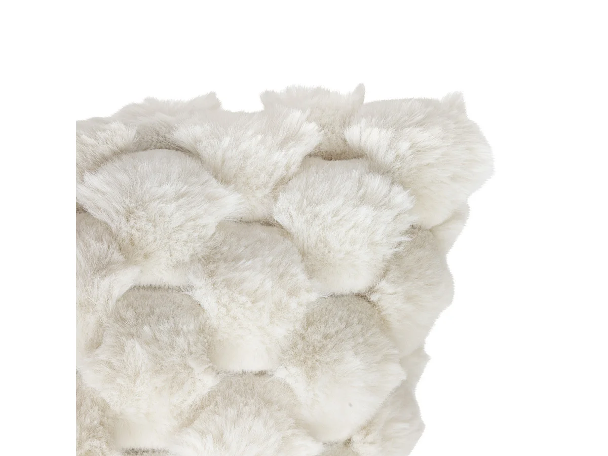 Coussin décoratif jacquard Fourrure Beige 38 x 58 cm