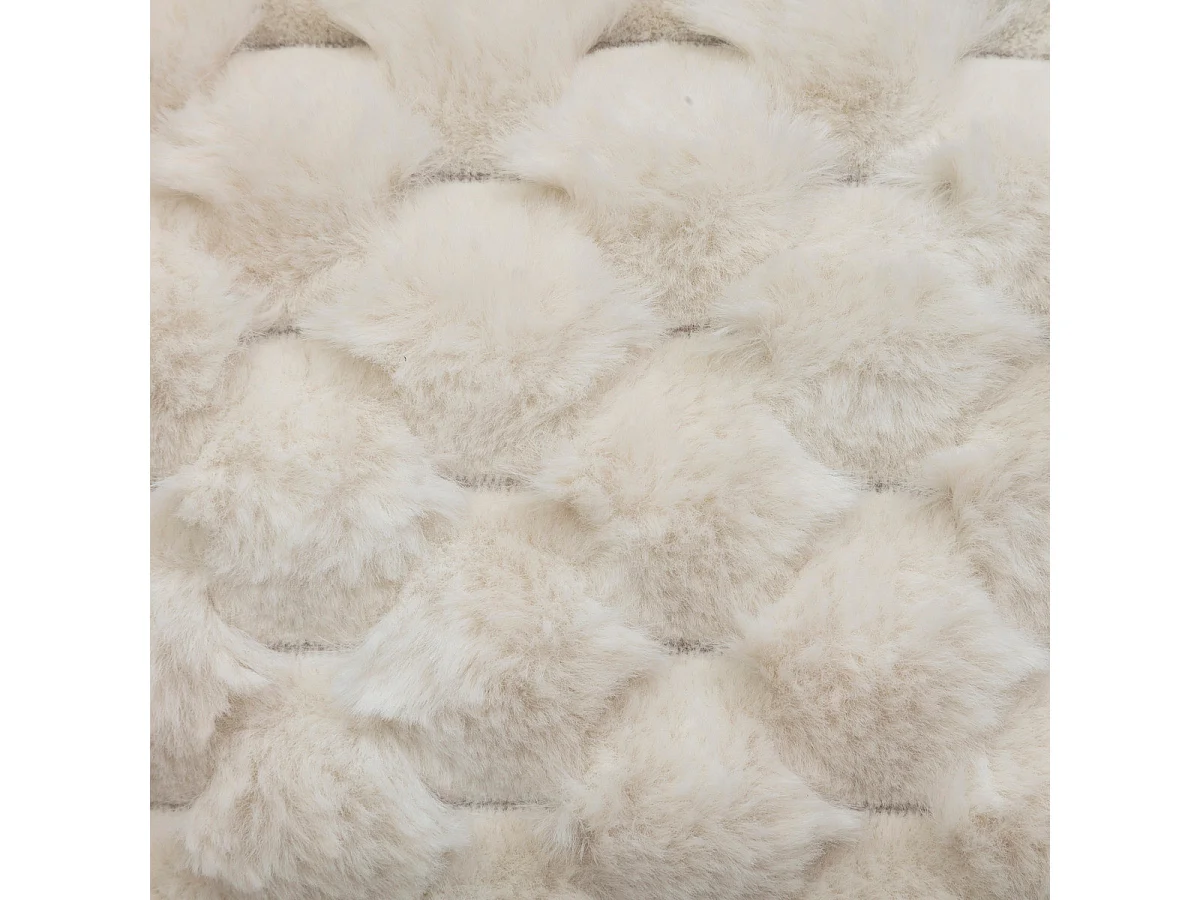 Coussin décoratif jacquard Fourrure Beige 38 x 58 cm