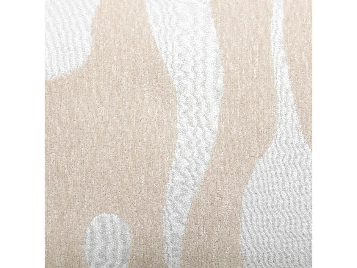 Coussin décoratif réversible jacquard Beige Lin et Blanc 30 x 50 cm