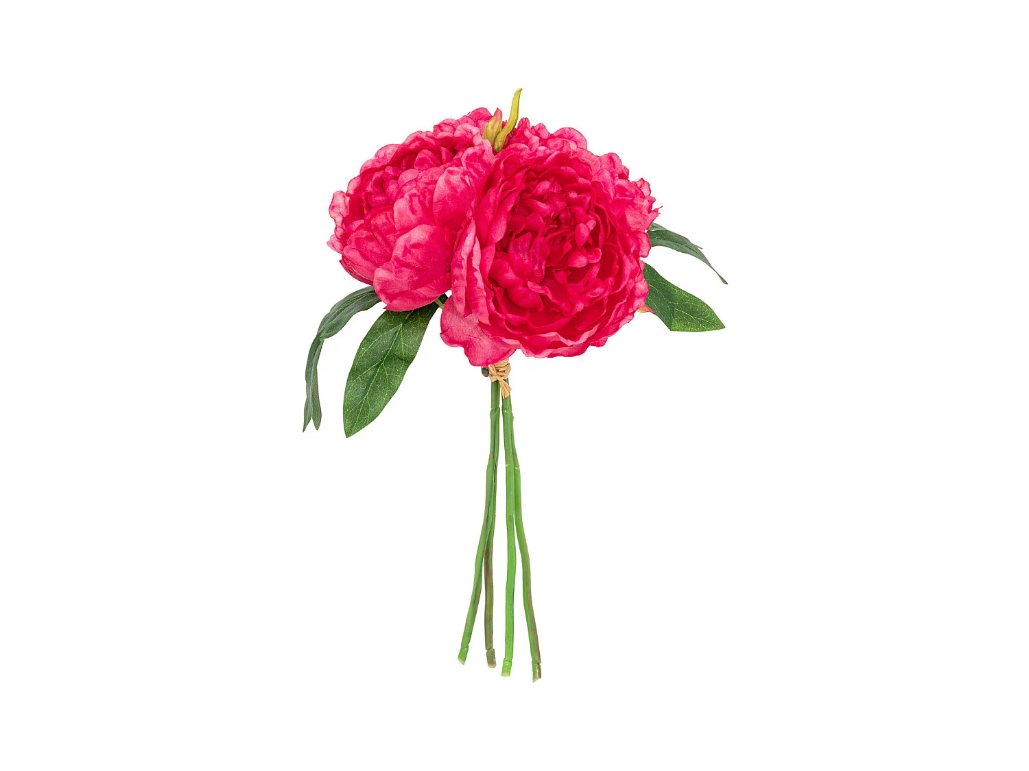 Bouquet artificiel 4 Pivoines Roses H. 30 cm