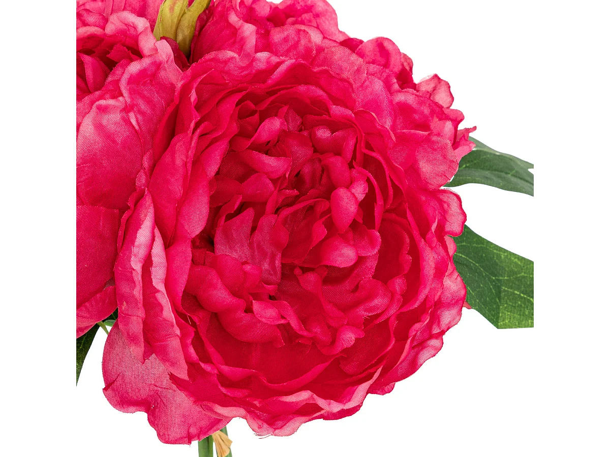 Bouquet artificiel 4 Pivoines Roses H. 30 cm