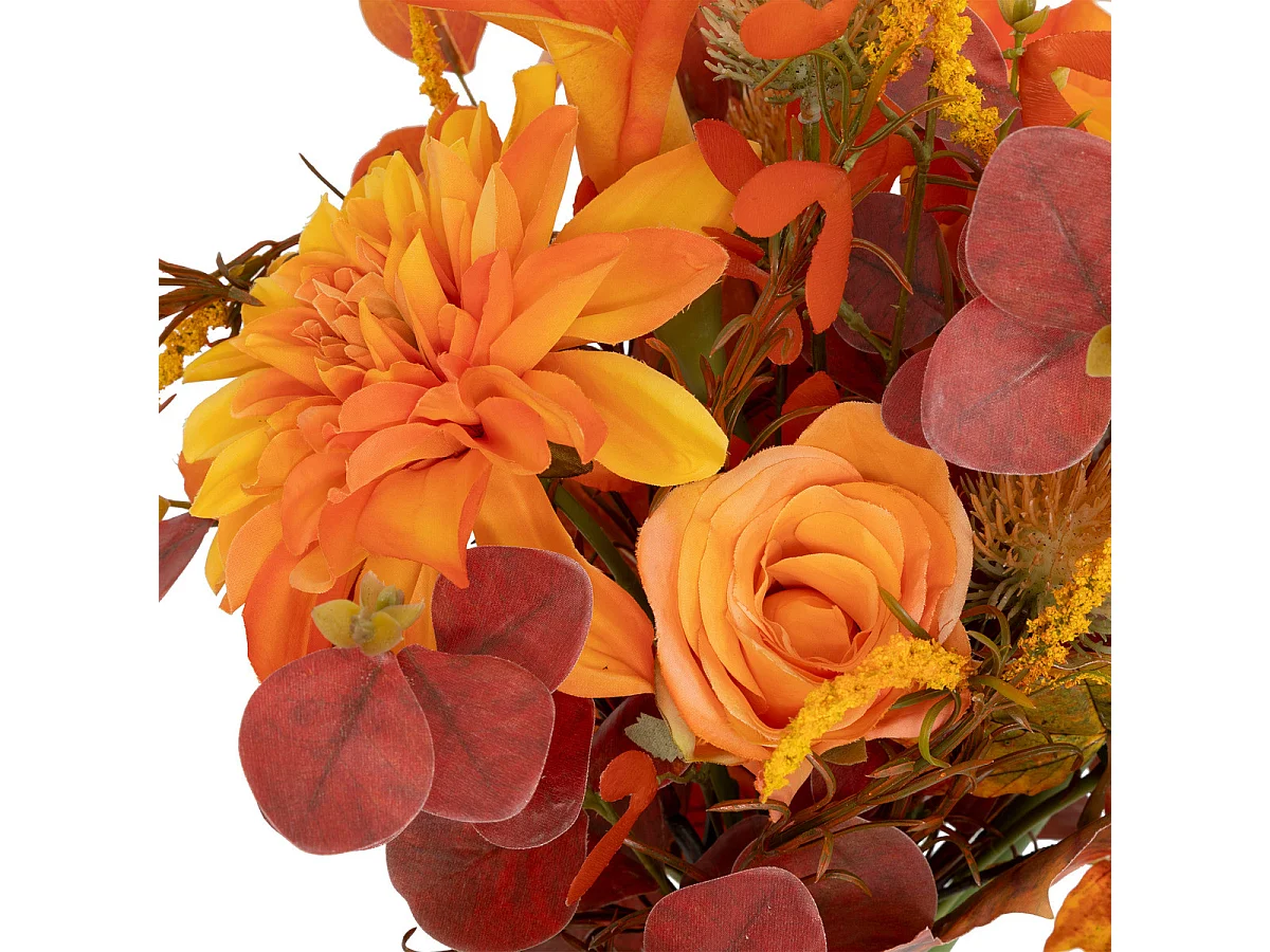 Bouquet d'automne artificiel Mix de fleurs et feuilles H 55 cm