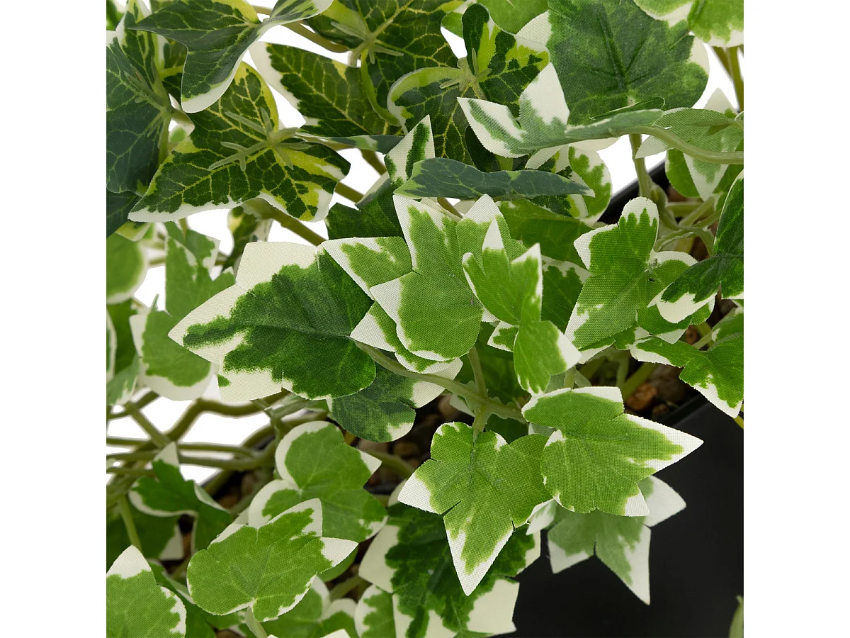 Plantes artificielles dans un support en métal Noir à suspendre H 35 cm