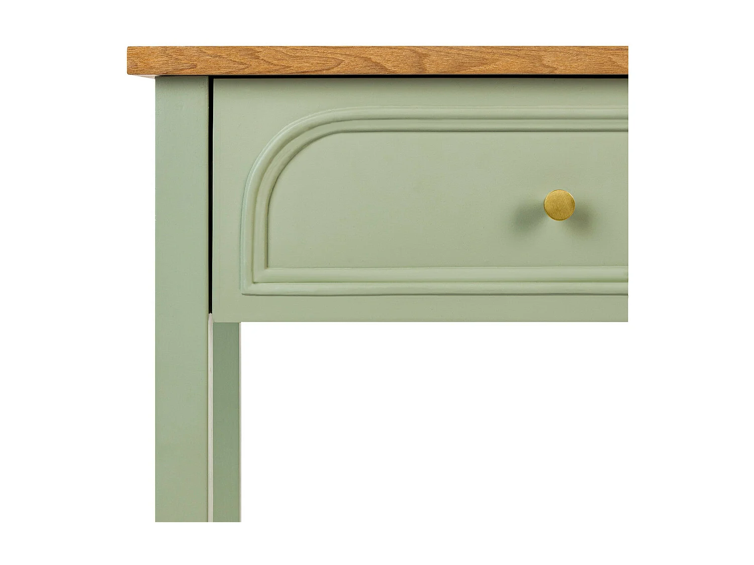 Meuble Console 2 tiroirs en Bois Vert céladon L 100 cm