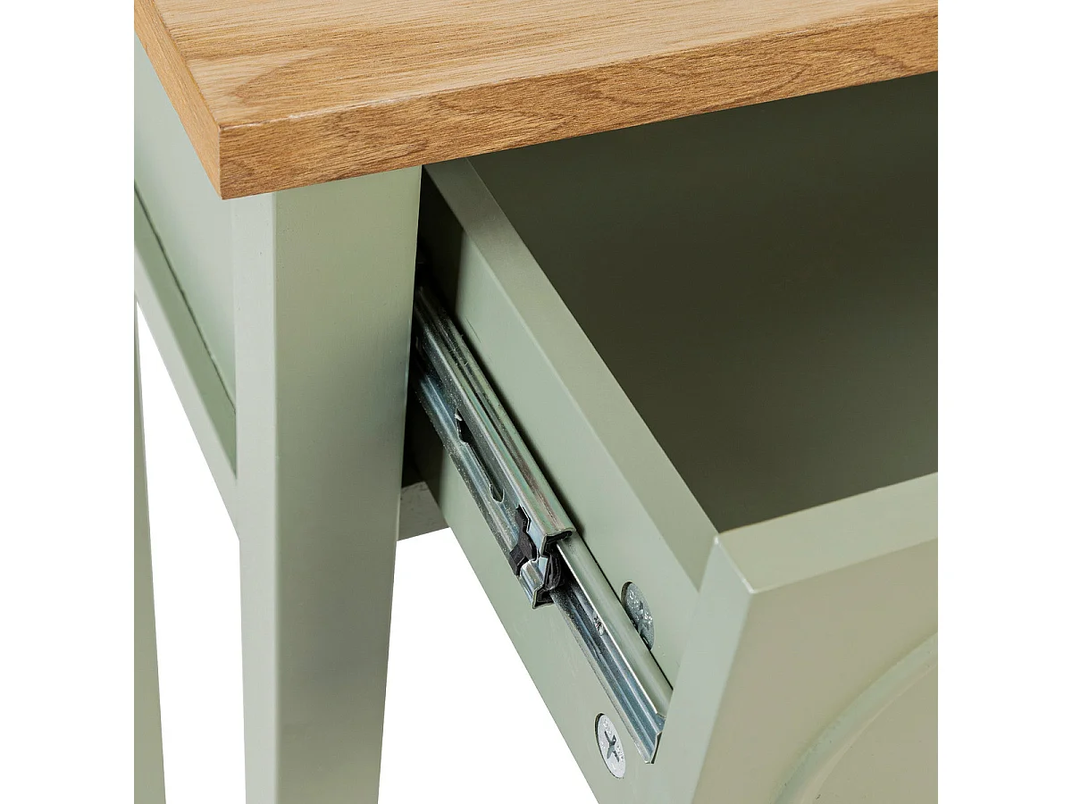 Meuble Console 2 tiroirs en Bois Vert céladon L 100 cm