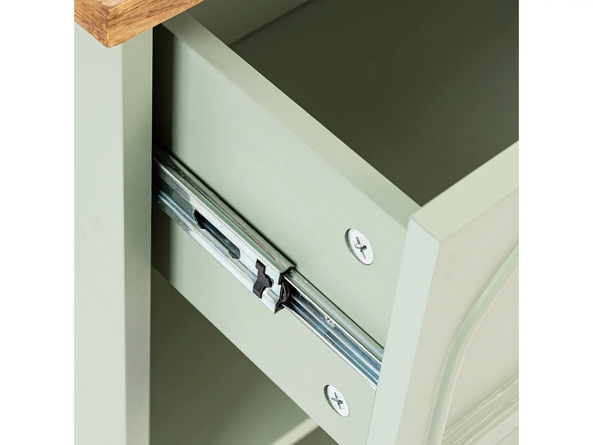 Table d'appoint Table de chevet en Bois Vert céladon H 67 cm