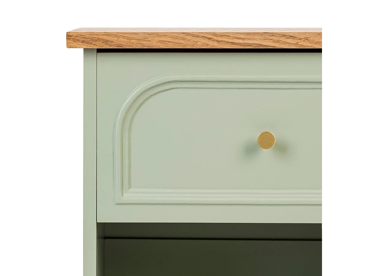 Table d'appoint Table de chevet en Bois Vert céladon H 67 cm