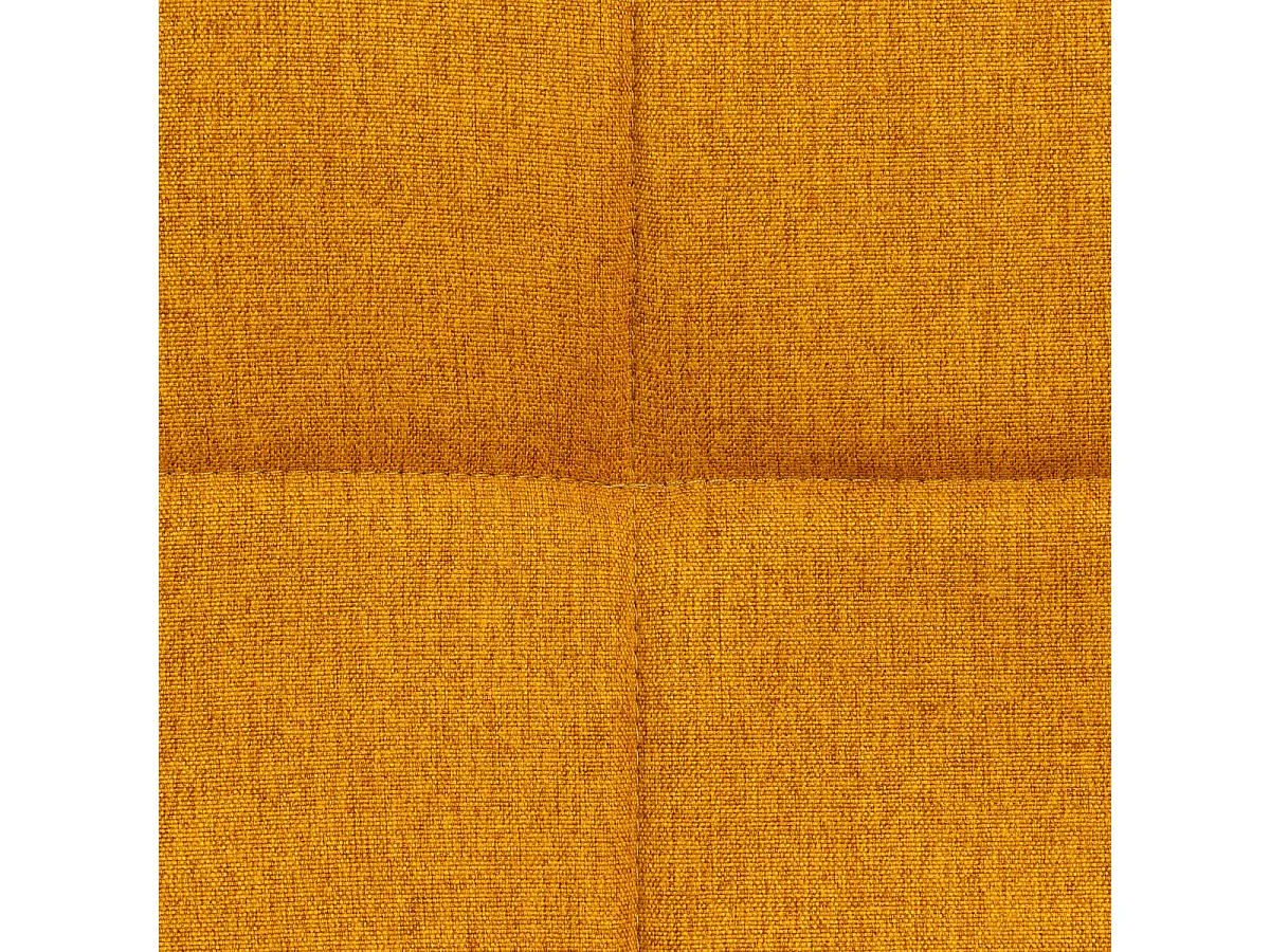 Chaise de table assise en tissu Ocre et pieds en métal Noir