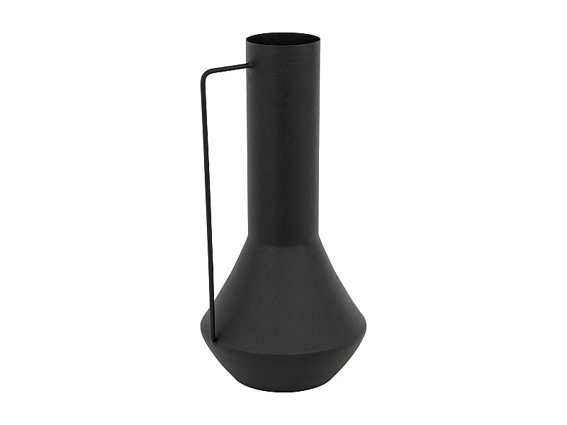 Vase amphore en métal Noir design moderne H 34.5 cm