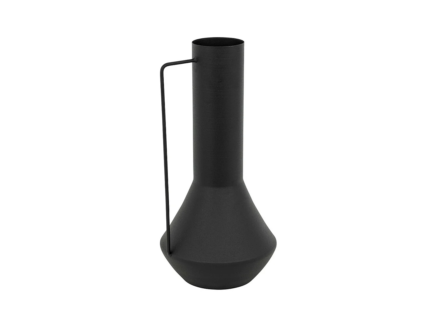 Vase amphore en métal Noir design moderne H 34.5 cm