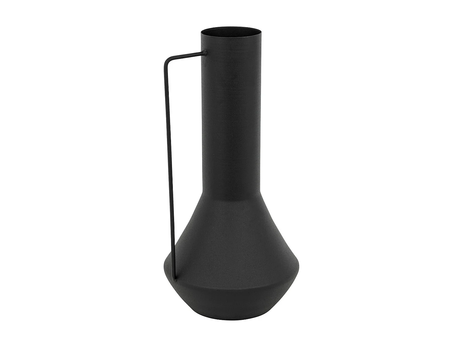 Vase amphore en métal Noir design moderne H 34.5 cm