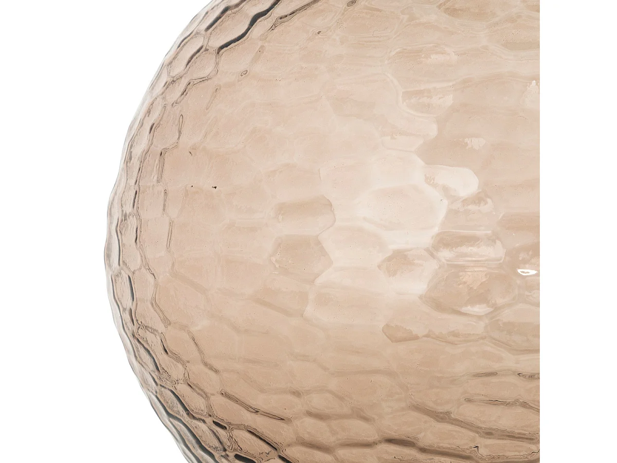 Vase en verre martelé Marron H 33 cm