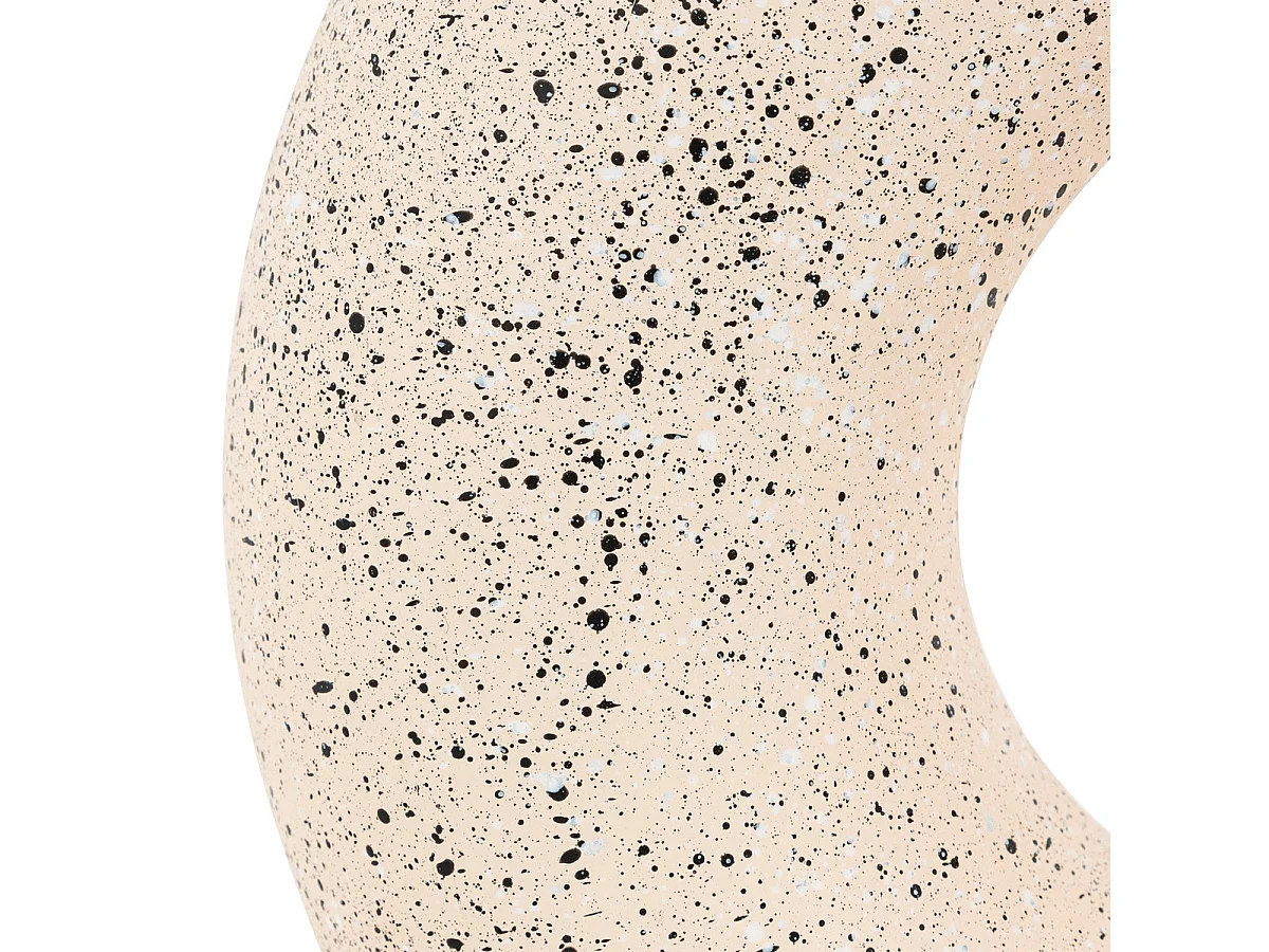 Vase en céramique Blanc & Noir tacheté H 30 cm
