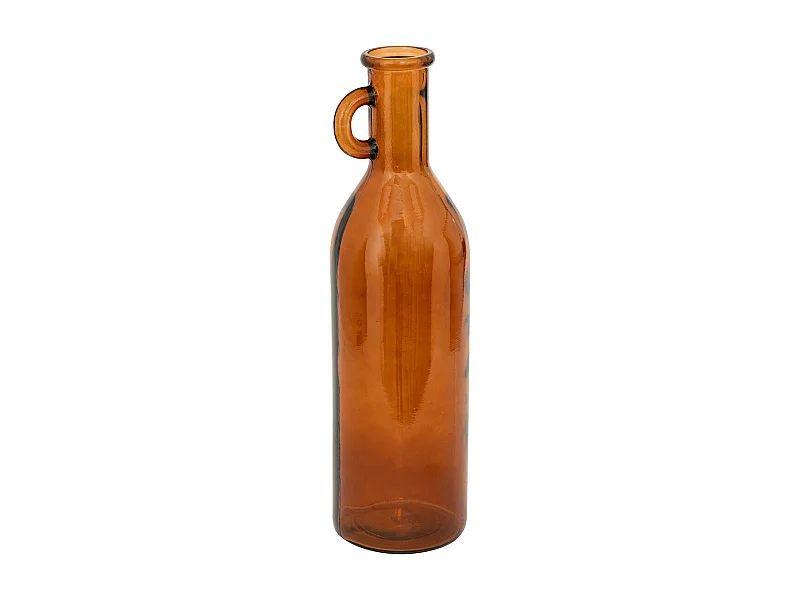 Vase bouteille en verre Ambre H 50 cm