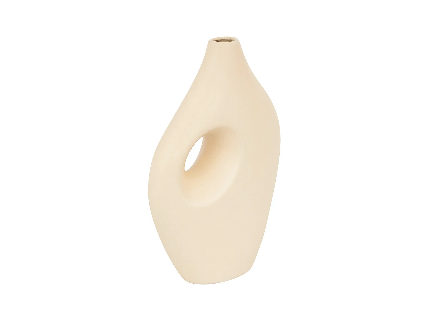 Vase en céramique mat Beige H 30 cm
