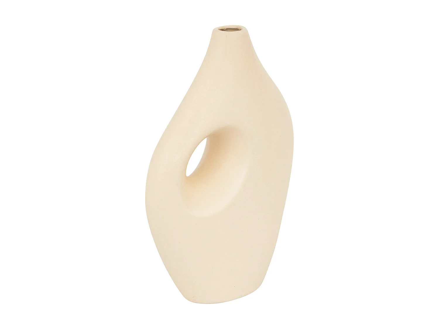 Vase en céramique mat Beige H 30 cm