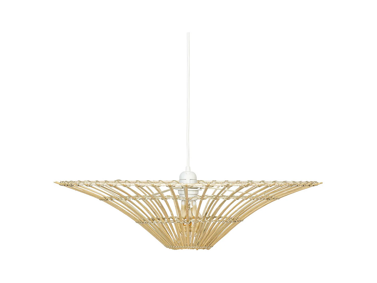 Luminaire Suspension réversible en Bambou D 56 cm