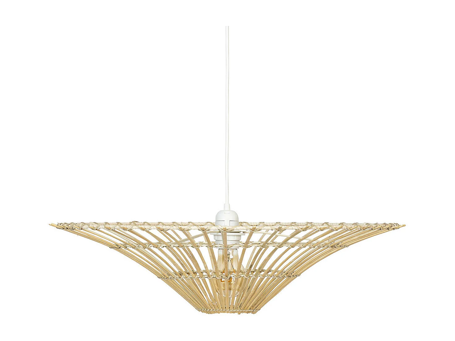 Luminaire Suspension réversible en Bambou D 56 cm