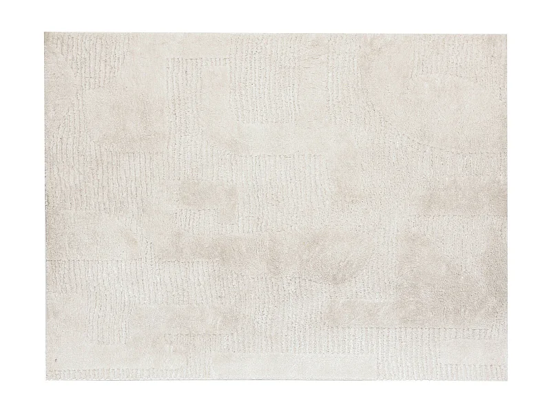 Tapis décoratif Ivoire esprit berbère motif en relief 150 x 200 cm